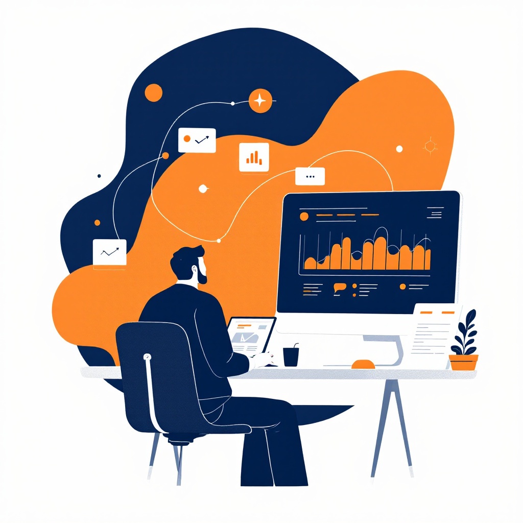 AI marketing consultant workspace with AI tools handling research and reporting